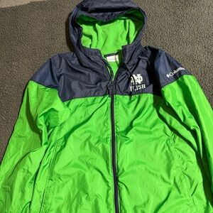 Columbia Green and Navy Raincoat